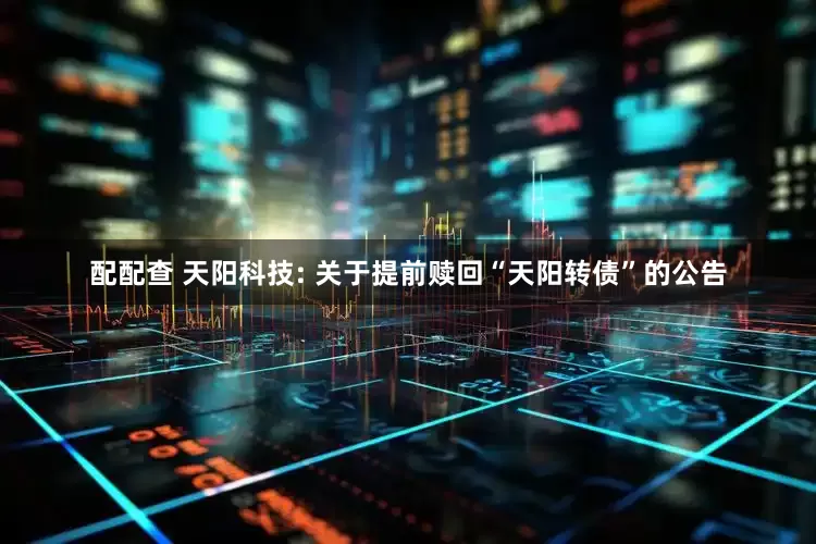 配配查 天阳科技: 关于提前赎回“天阳转债”的公告